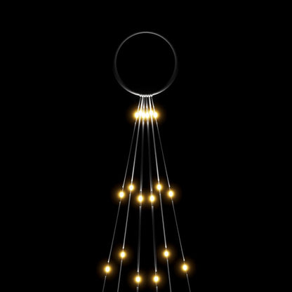LED-Weihnachtsbaum für Fahnenmast Warmweiß 108 LEDs 180 cm