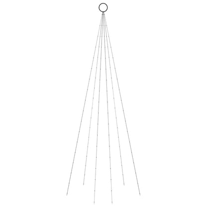 LED-Weihnachtsbaum für Fahnenmast Kaltweiß 108 LEDs 180 cm