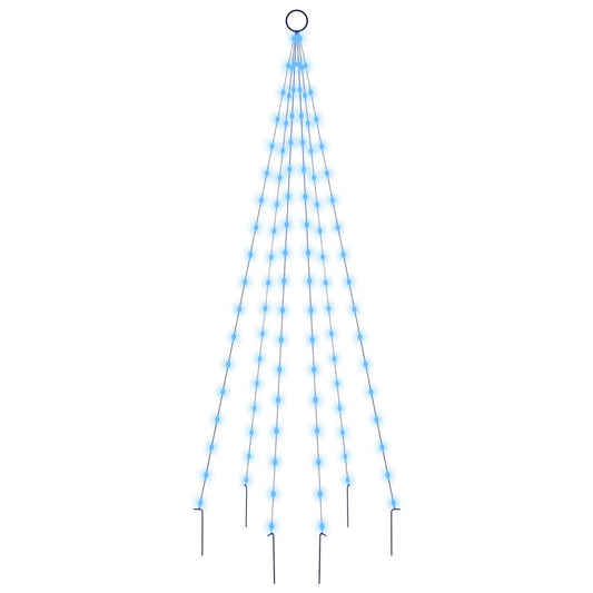 LED-Weihnachtsbaum für Fahnenmast Blau 108 LEDs 180 cm