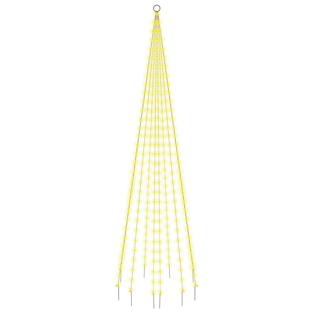 LED-Weihnachtsbaum für Fahnenmast Warmweiß 310 LEDs 300 cm