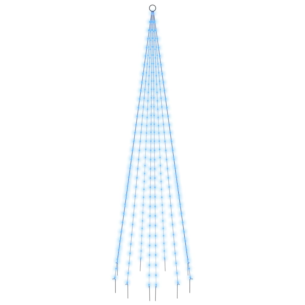 LED-Weihnachtsbaum für Fahnenmast Blau 310 LEDs 300 cm