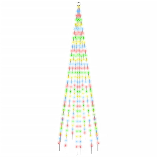 LED-Weihnachtsbaum für Fahnenmast Mehrfarbig 310 LEDs 300 cm