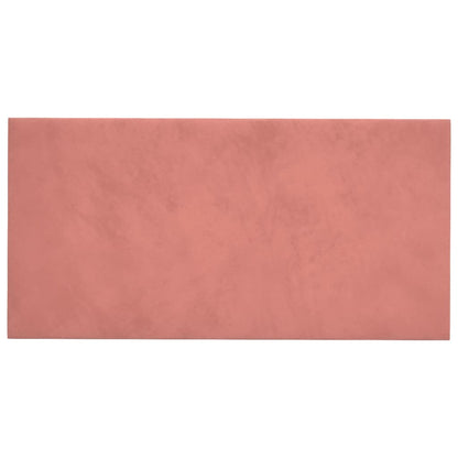 Vægpaneler 12 stk Pink 60x30 cm Fløjl 2,16 m²