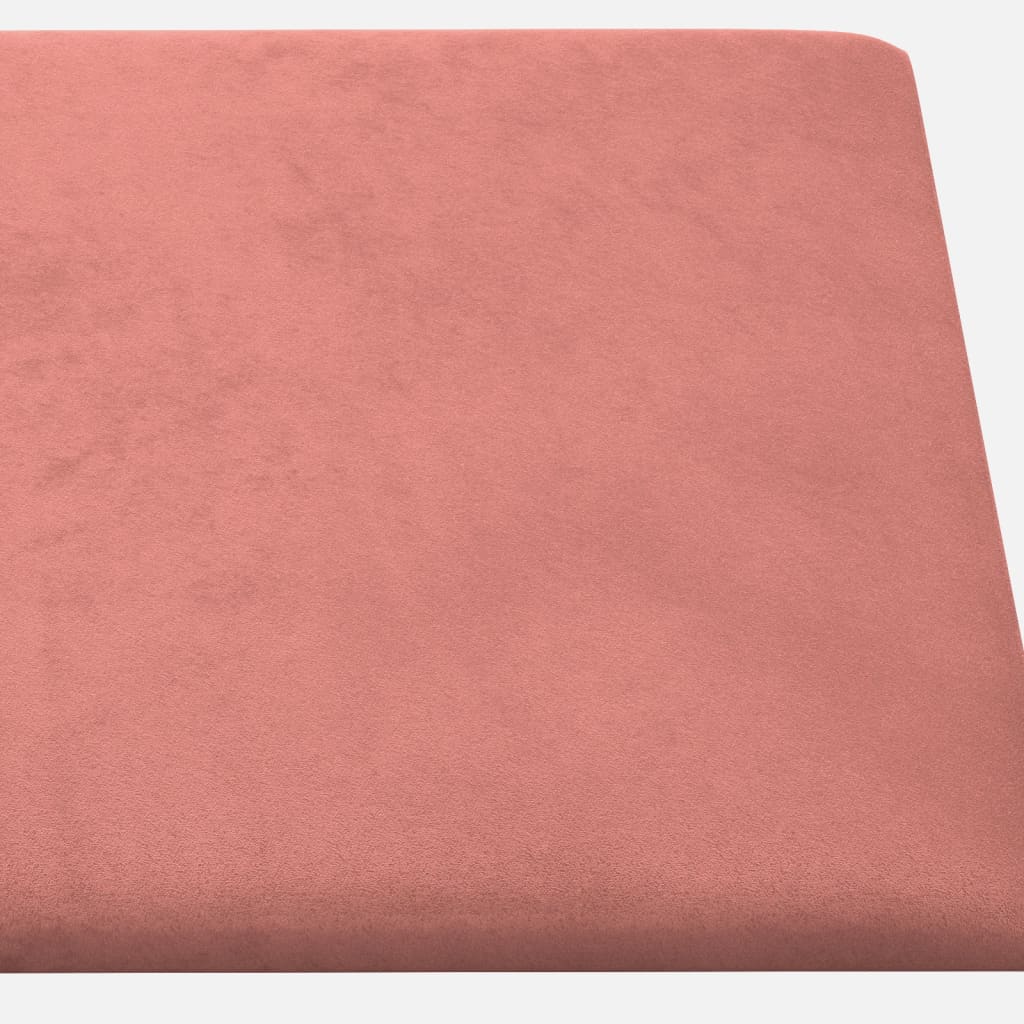 Vægpaneler 12 stk Pink 60x30 cm Fløjl 2,16 m²