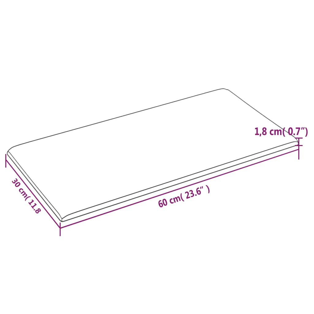 Vægpaneler 12 stk Pink 60x30 cm Fløjl 2,16 m²