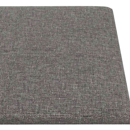 Wandpaneele 12 Stk. Hellgrau 90x15 cm Stoff 1,62 m²