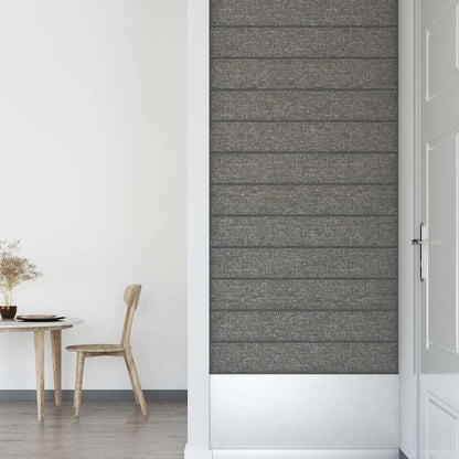Wandpaneele 12 Stk. Hellgrau 90x15 cm Stoff 1,62 m²