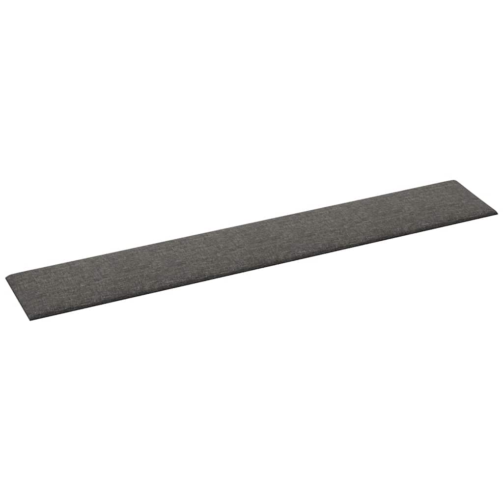 Wandpaneele 12 Stk. Dunkelgrau 90x15 cm Stoff 1,62 m²