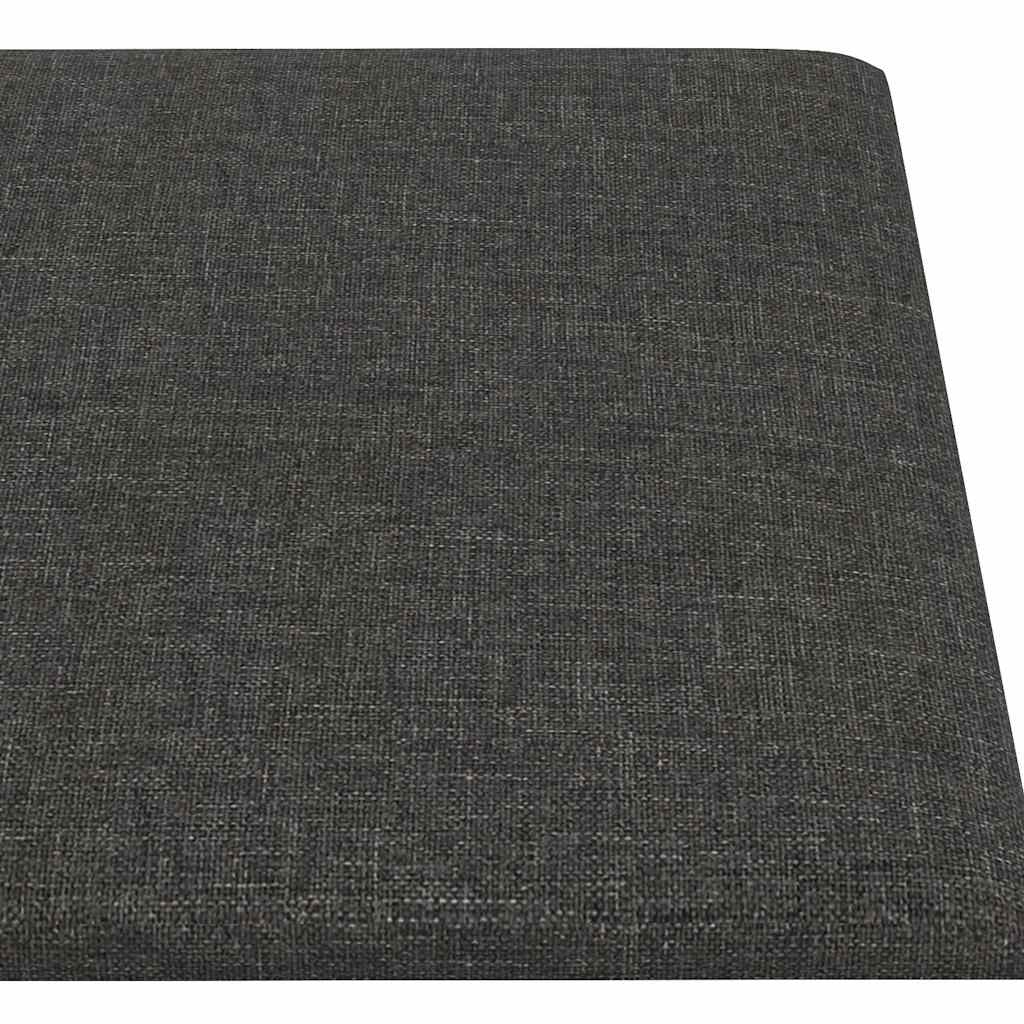Wandpaneele 12 Stk. Dunkelgrau 90x15 cm Stoff 1,62 m²