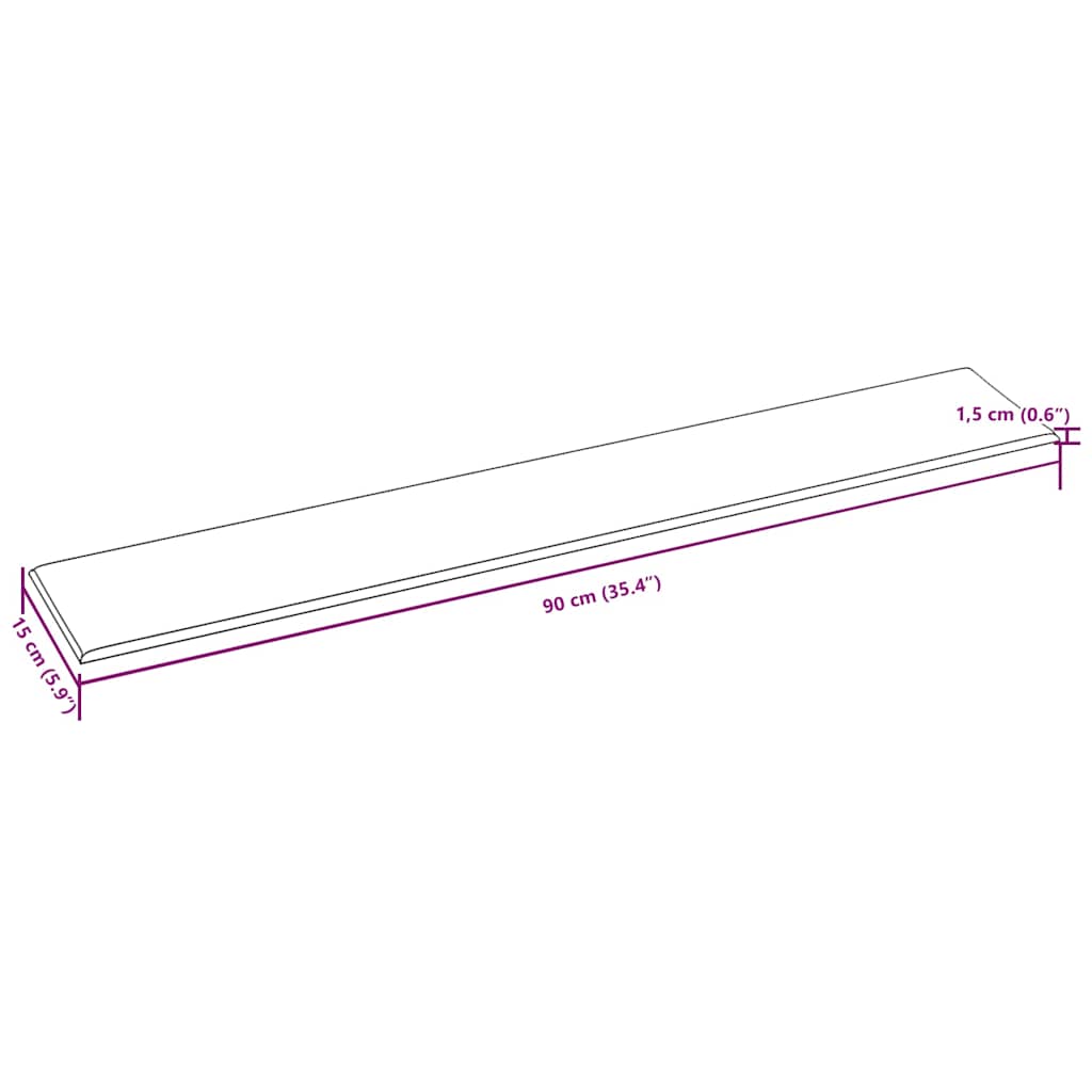 Wandpaneele 12 Stk. Schwarz 90x15 cm Stoff 1,62 m²