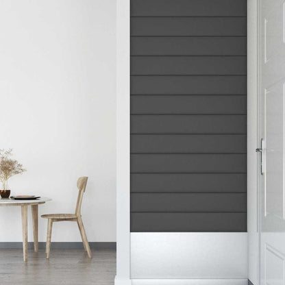 Wandpaneele 12 Stk. Grau 90x15 cm Kunstleder 1,62 m²