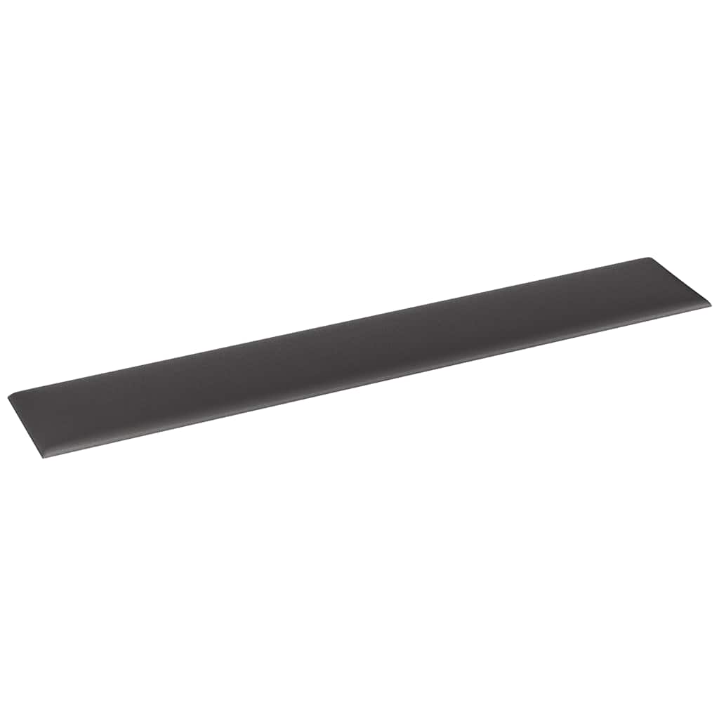 Wandpaneele 12 Stk. Grau 90x15 cm Kunstleder 1,62 m²
