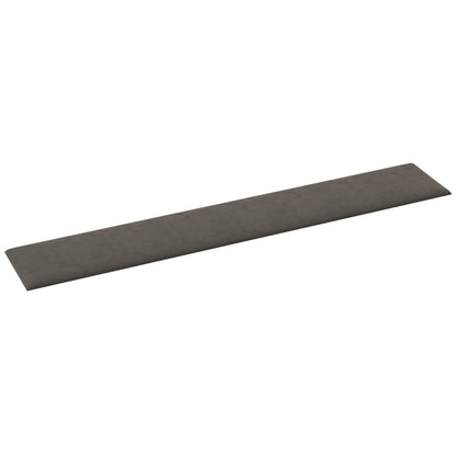 Vægpaneler 12 stk Mørkegrå 90x15 cm fløjl 1,62 m²