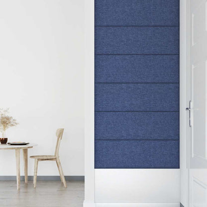 Wandpaneele 12 Stk. Blau 90x30 cm Stoff 3,24 m²