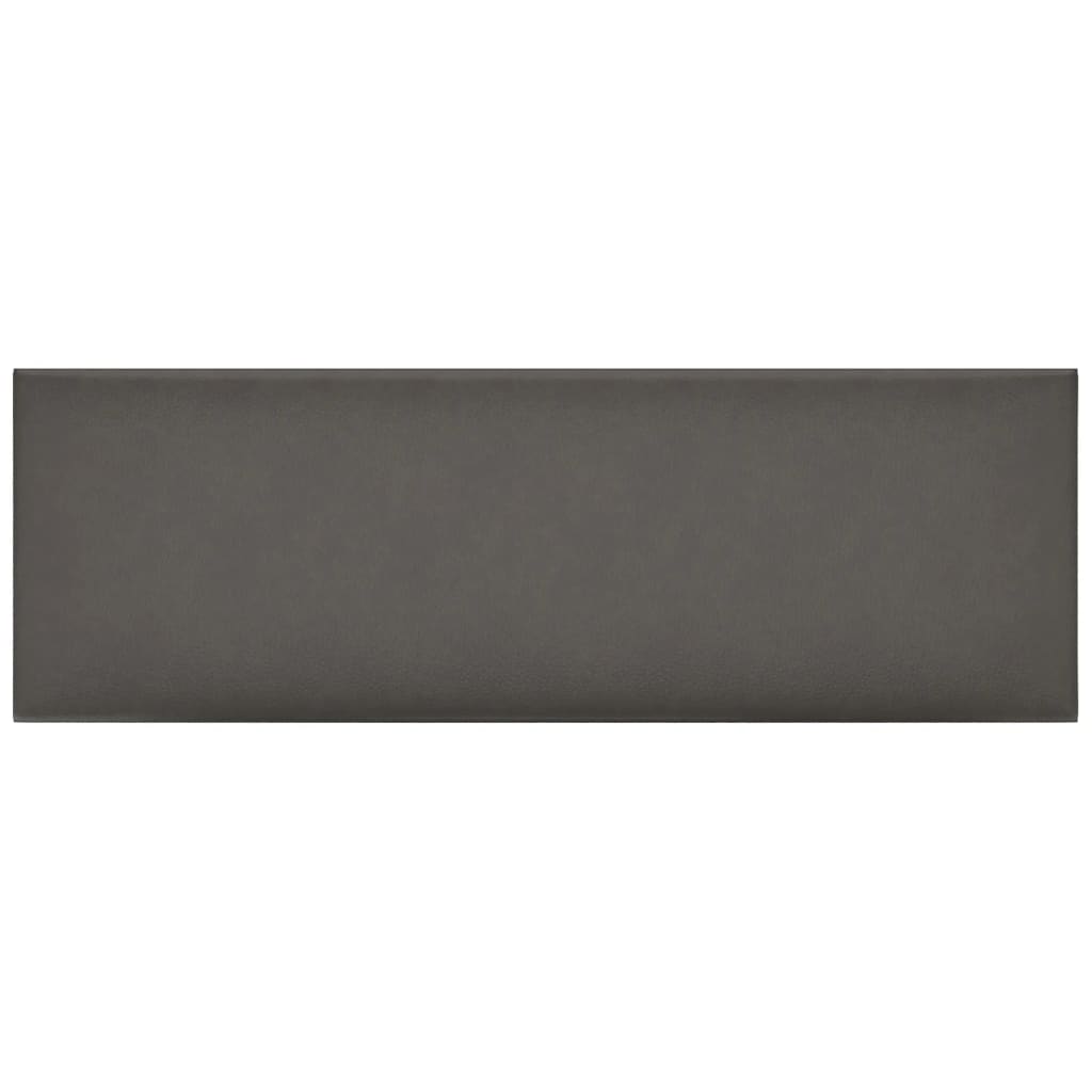 Vægpaneler 12 stk. Grå 90x30 cm kunstlæder 3,24 m²