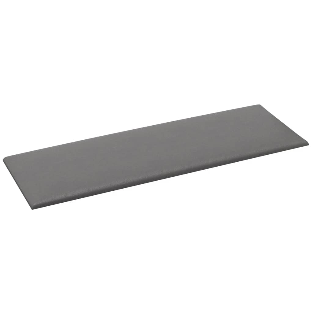Vægpaneler 12 stk. Grå 90x30 cm kunstlæder 3,24 m²
