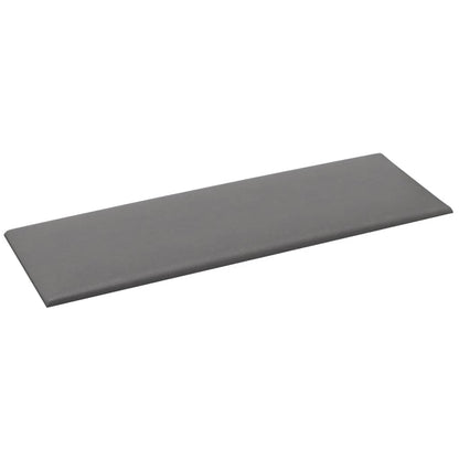 Vægpaneler 12 stk. Grå 90x30 cm kunstlæder 3,24 m²