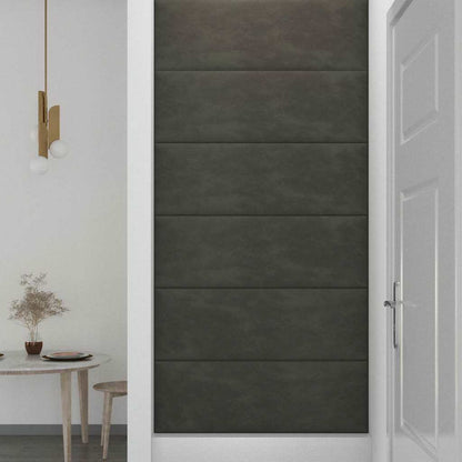Wandpaneele 12 Stk. Dunkelgrau 90x30 cm Samt 3,24 m²