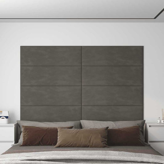 Wandpaneele 12 Stk. Dunkelgrau 90x30 cm Samt 3,24 m²