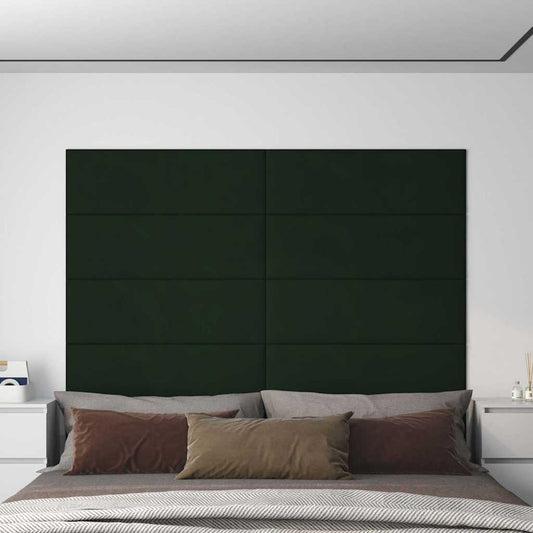 Wandpaneele 12 Stk. Dunkelgrün 90x30 cm Samt 3,24 m²