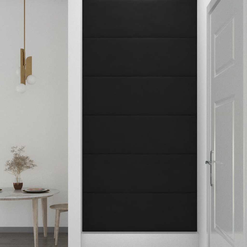 Wandpaneele 12 Stk. Schwarz 90x30 cm Samt 3,24 m²