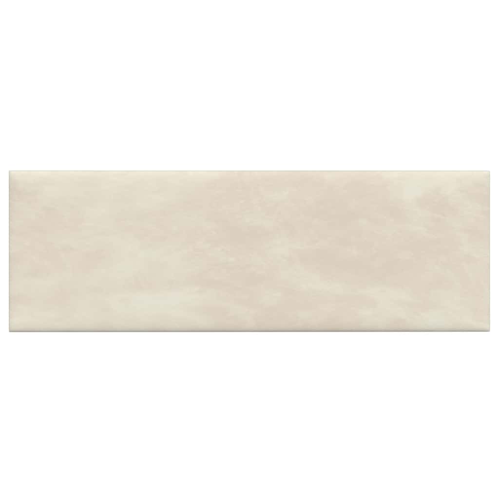Wandpaneele 12 Stk. Creme 90x30 cm Samt 3,24 m²