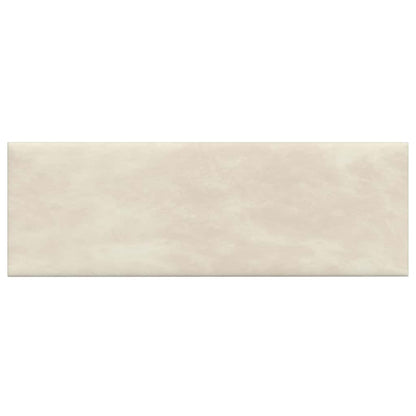 Wandpaneele 12 Stk. Creme 90x30 cm Samt 3,24 m²