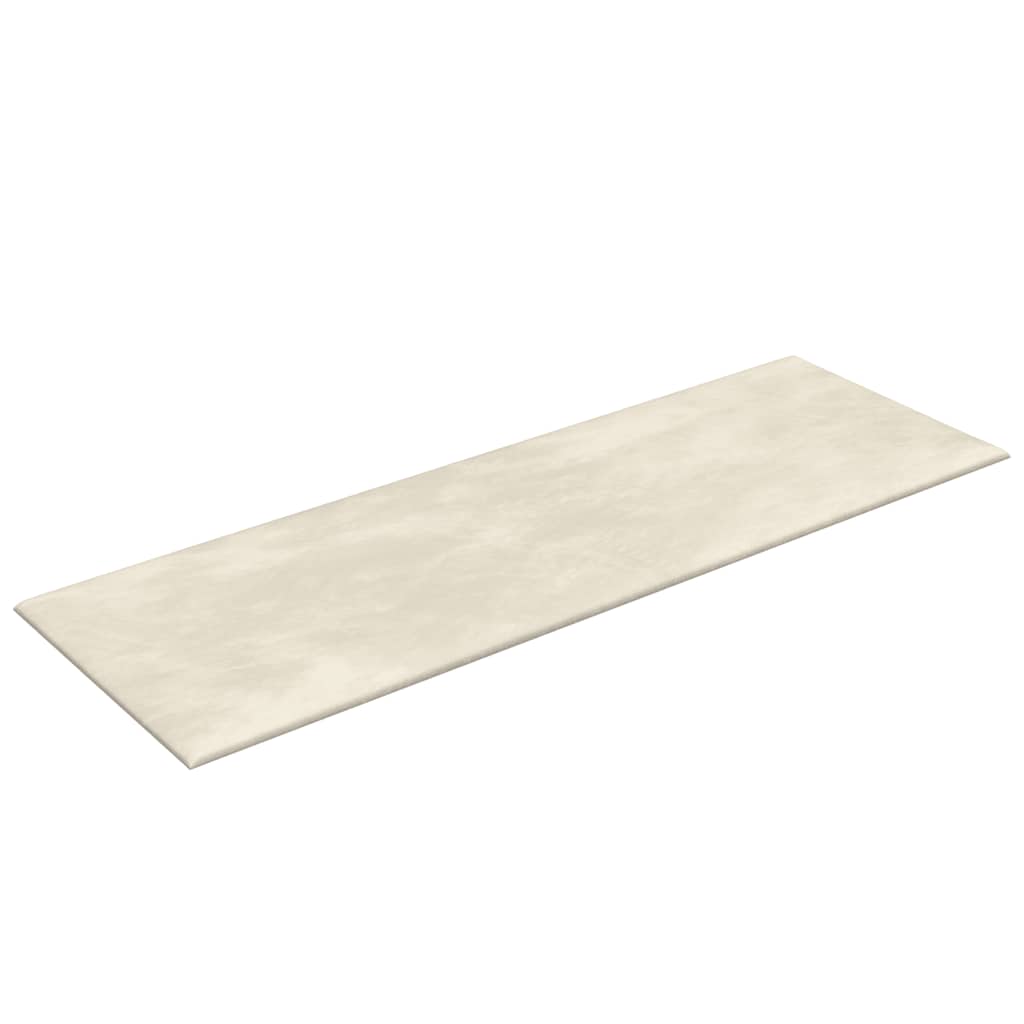 Wandpaneele 12 Stk. Creme 90x30 cm Samt 3,24 m²
