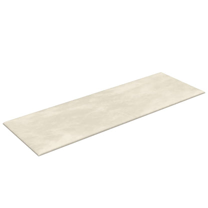 Wandpaneele 12 Stk. Creme 90x30 cm Samt 3,24 m²