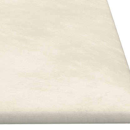 Wandpaneele 12 Stk. Creme 90x30 cm Samt 3,24 m²
