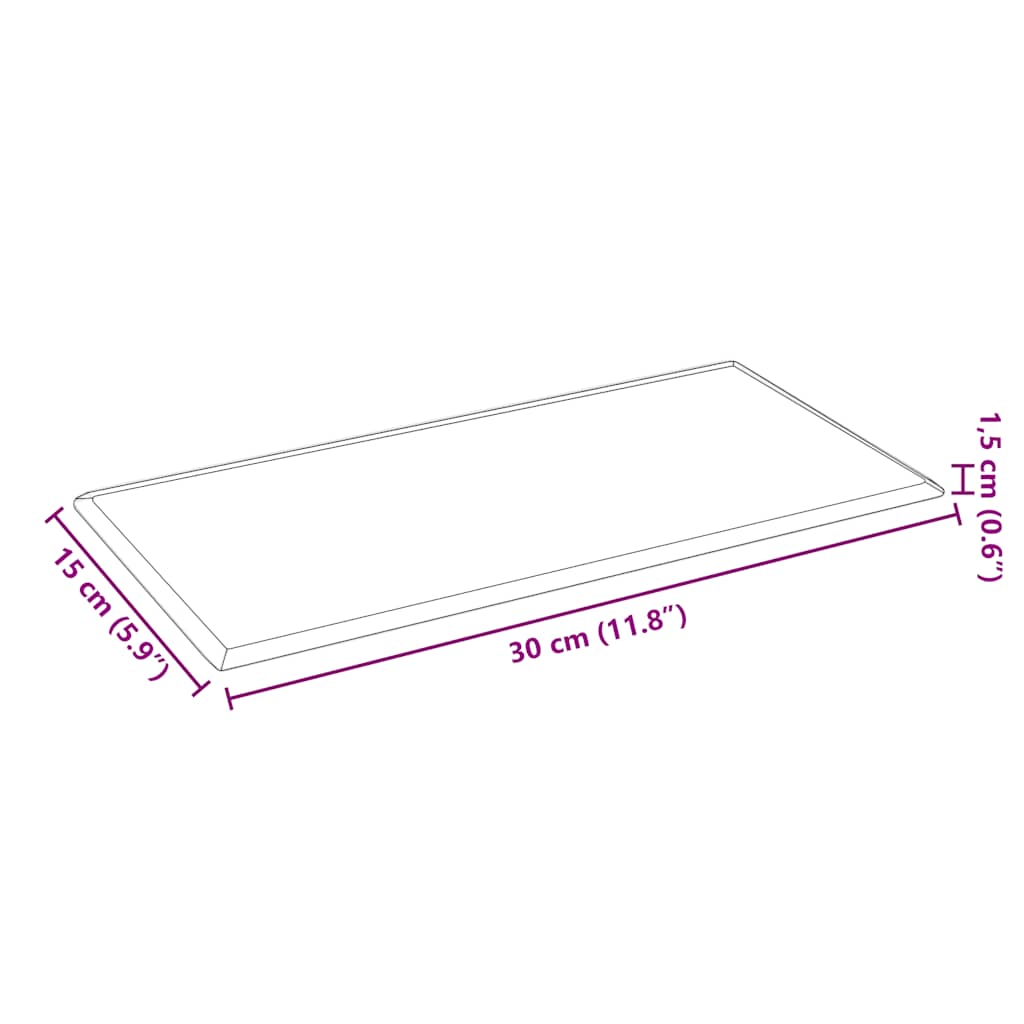 Wandpaneele 12 Stk. Rot 30x15 cm Kunstleder 0,54 m²
