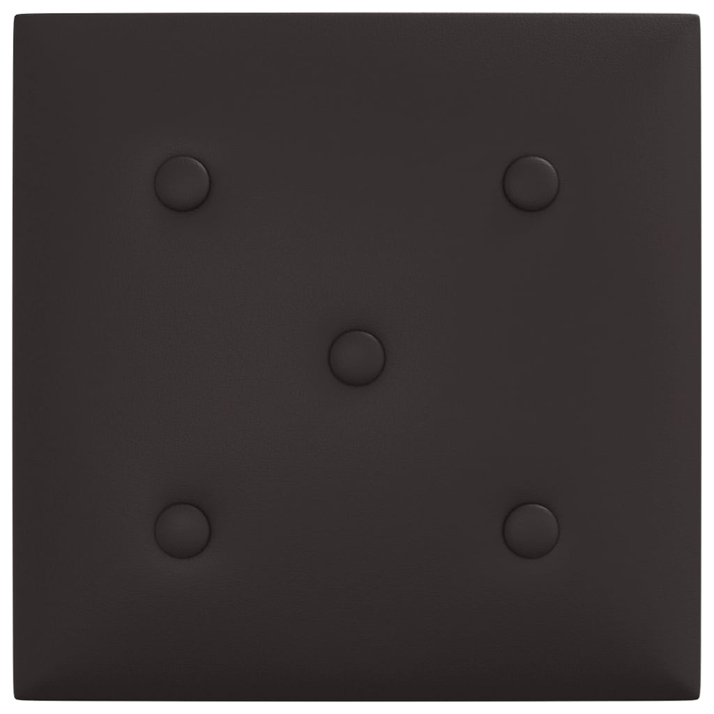 Wandpaneele 12 Stk. Schwarz 30x30 cm Kunstleder 1,08 m²
