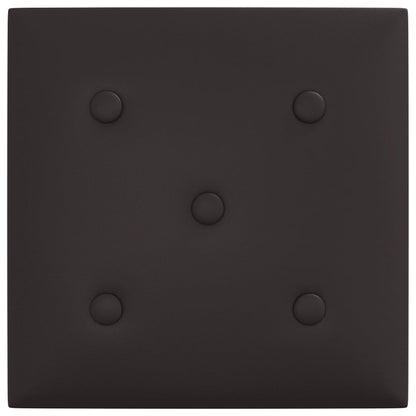 Wandpaneele 12 Stk. Schwarz 30x30 cm Kunstleder 1,08 m²