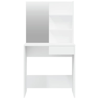 Schminktisch mit Spiegel Weiß 74,5x40x141 cm