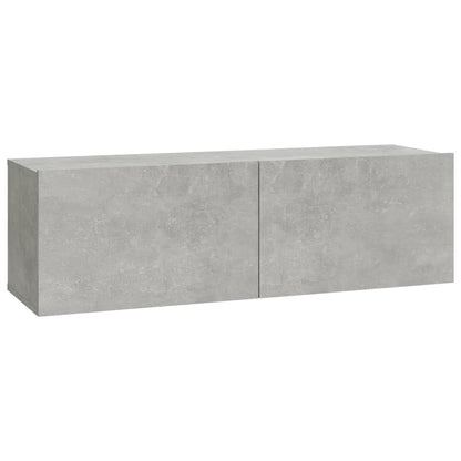 TV overskabe 2 stk Betongrå 100x30x30 cm træmateriale