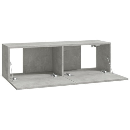 TV overskabe 2 stk Betongrå 100x30x30 cm træmateriale