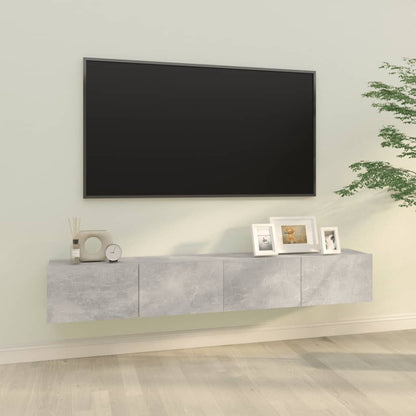 TV overskabe 2 stk Betongrå 100x30x30 cm træmateriale