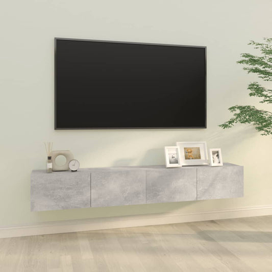 TV overskabe 2 stk Betongrå 100x30x30 cm træmateriale
