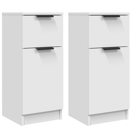 Sideboards 2 Stk. Weiß 30x30x70 cm Holzwerkstoff