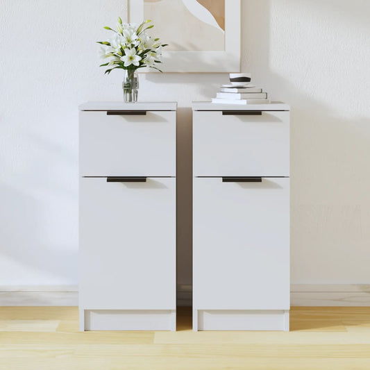 Sideboards 2 Stk. Weiß 30x30x70 cm Holzwerkstoff