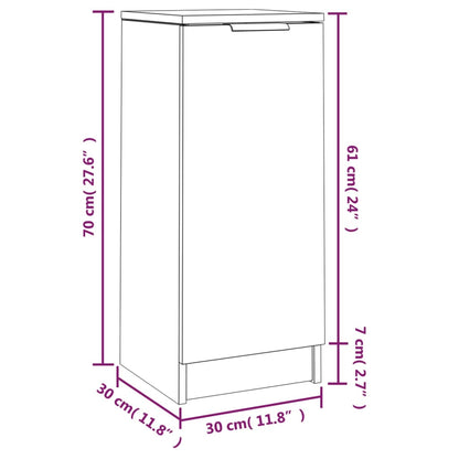 Sideboard Betongrau 30x30x70 cm Holzwerkstoff
