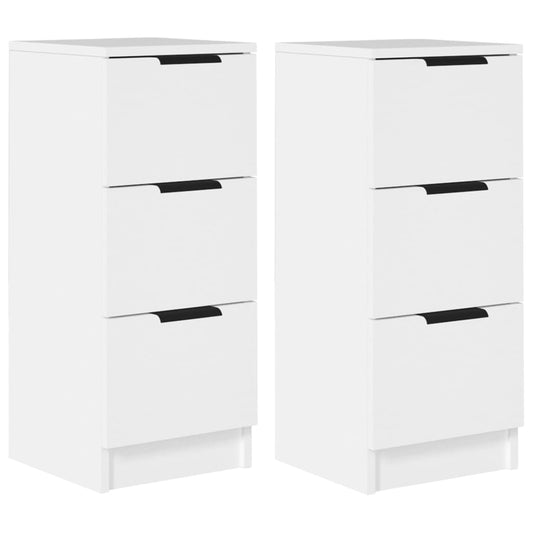 Sideboards 2 Stk. Weiß 30x30x70 cm Holzwerkstoff