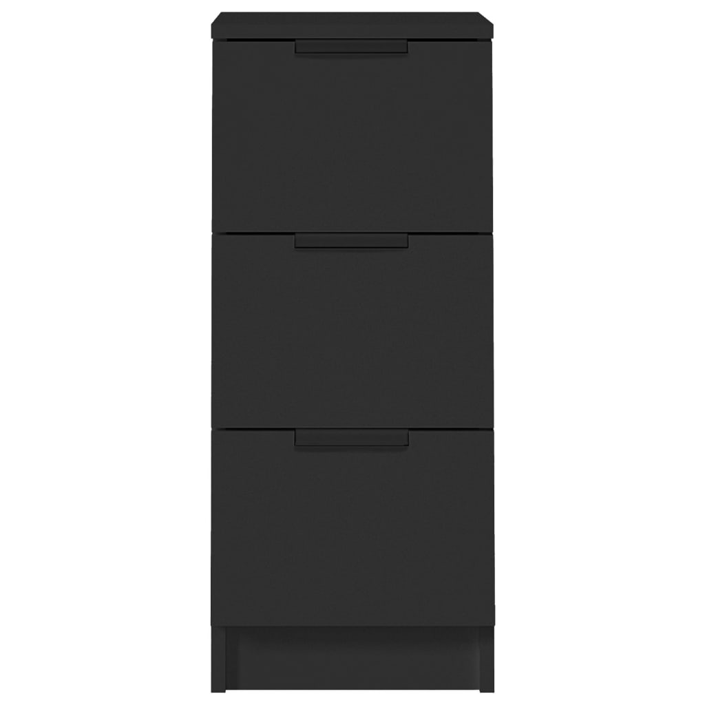 Sideboards 2 Stk. Schwarz 30x30x70 cm Holzwerkstoff