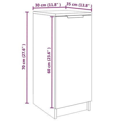 Schuhschrank Schwarz 30x35x70 cm Holzwerkstoff
