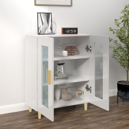 Sideboard Hochglanz-Weiß 69,5x34x90 cm Holzwerkstoff