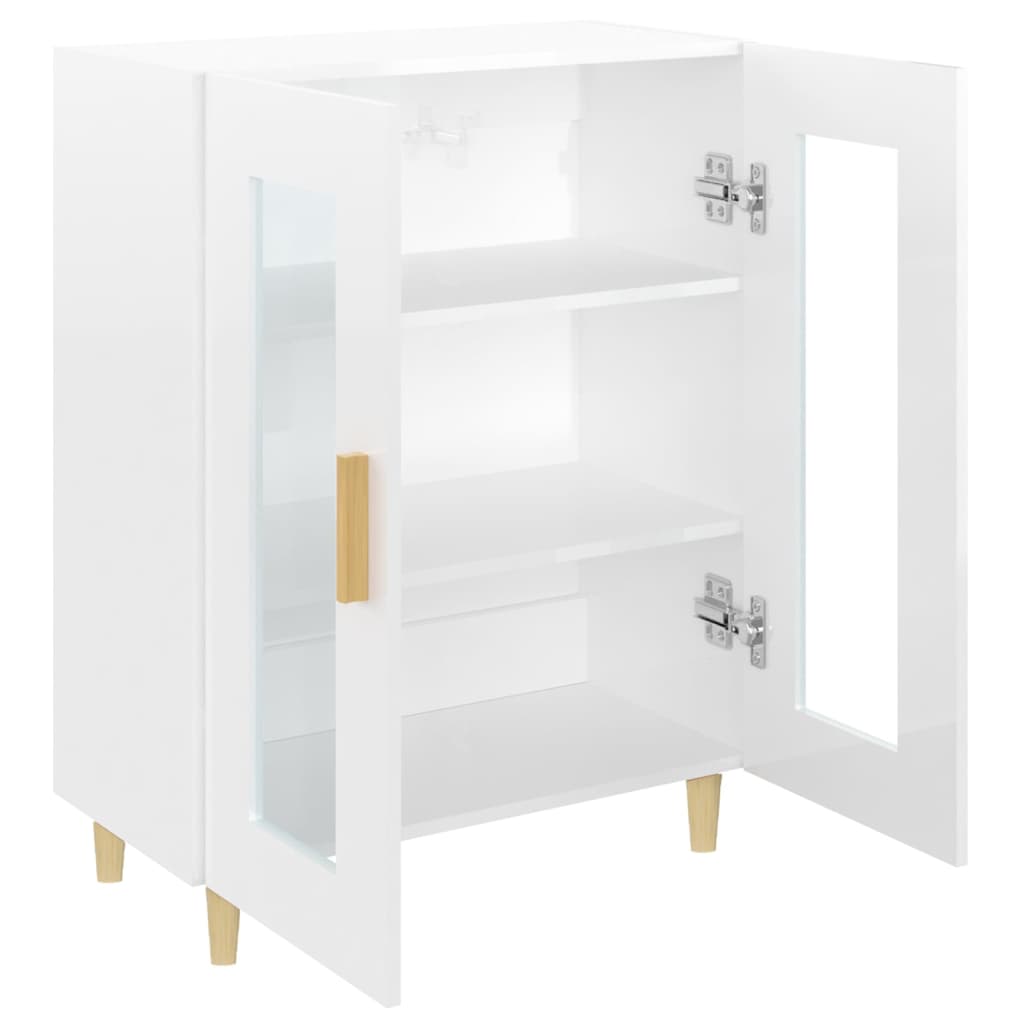 Sideboard Hochglanz-Weiß 69,5x34x90 cm Holzwerkstoff