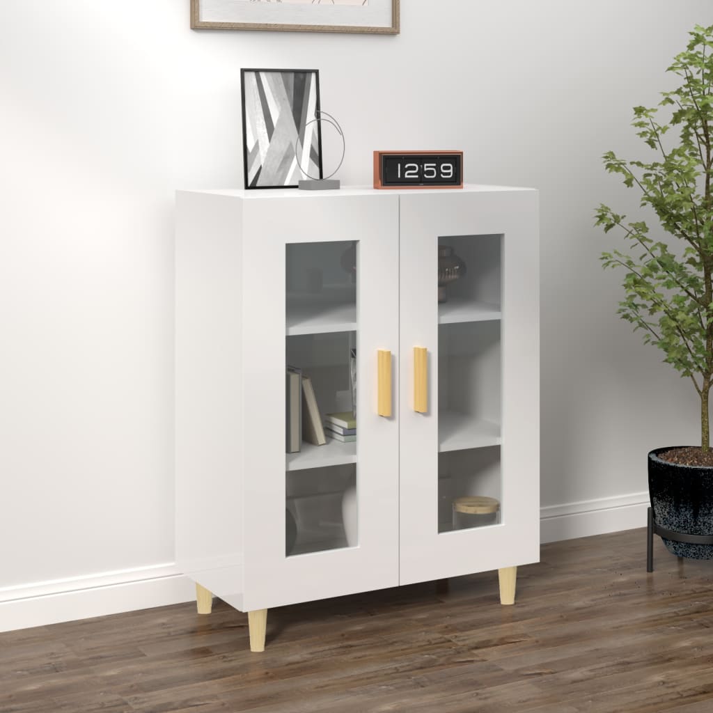 Sideboard Hochglanz-Weiß 69,5x34x90 cm Holzwerkstoff