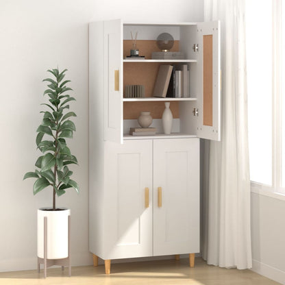 Skænk Hvid 69,5x34x90 cm Træ Materiale