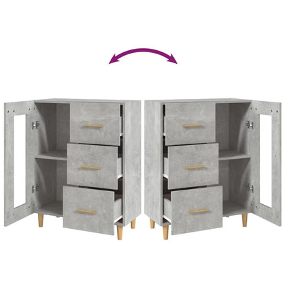 Sideboard Betongrau 69,5x34x90 cm Holzwerkstoff