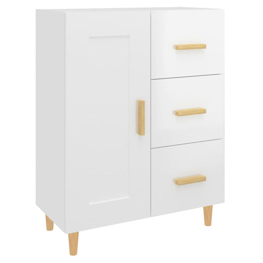 Sideboard Hochglanz-Weiß 69,5x34x90 cm Holzwerkstoff